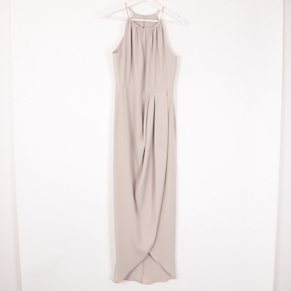 Shona Joy High Neck Ruched Dress